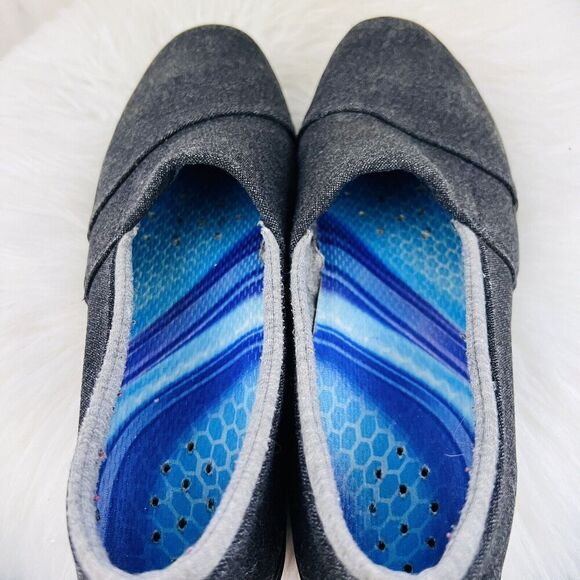 Grasshoppers Dark Gray / Black Wool Slip on Loafers Shoes ~ Womens Size 10M - Picture 5 of 7